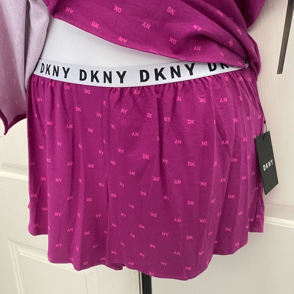 NEW wTag-DKNY Berry 2PC Short/Shirt Pajamas Set L - Picture 3 of 4